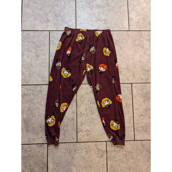 Harry Potter Pajama Set Women’s L 10-12 Chibi Characters Long Sleeve Top Pants - Picture 6 of 10